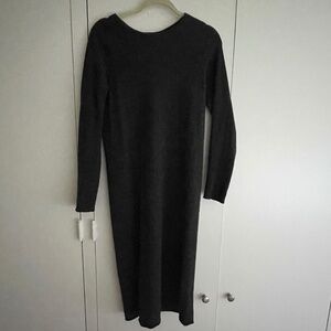 Charcoal cashmere midi Equipment sweater dress